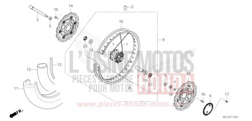 ROUE AVANT (1) CRF1100DN de 2022